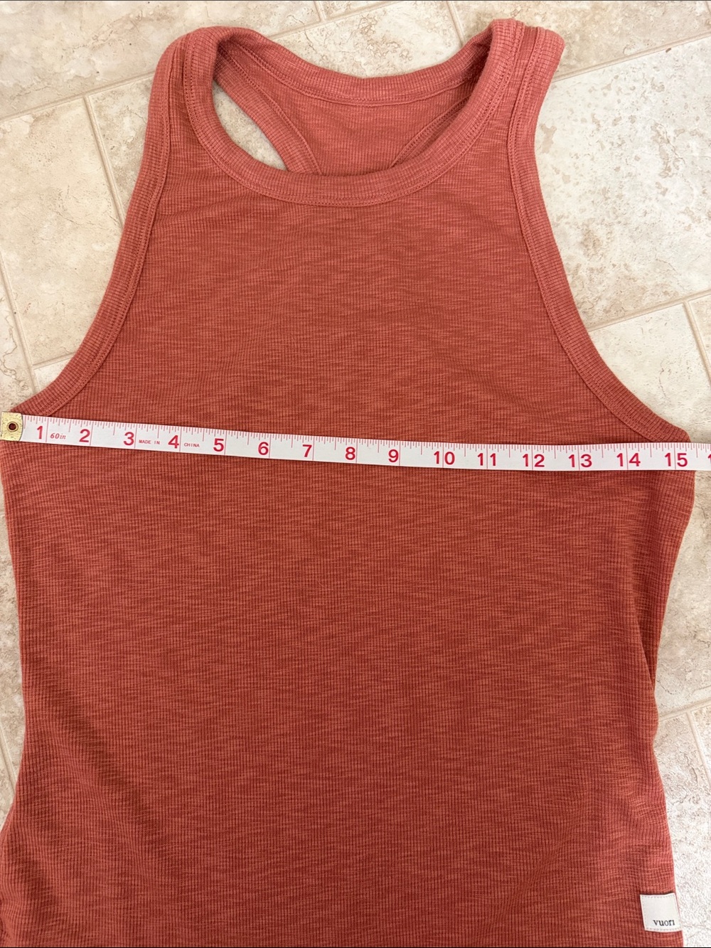 Vuori Rust-Tone Ribbed Racerback Tank - Picture 5 of 5